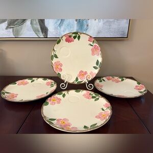 Franciscan Desert Rose Snack Plates (4)